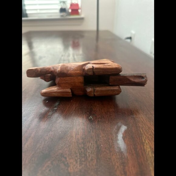 Vintage Hand Carved Wooden Trojan Horse - Picture 8 of 8